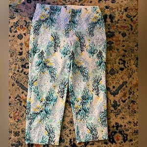 Charter Club Aqua Mist Printed Capris white, yellow, green, purple, black